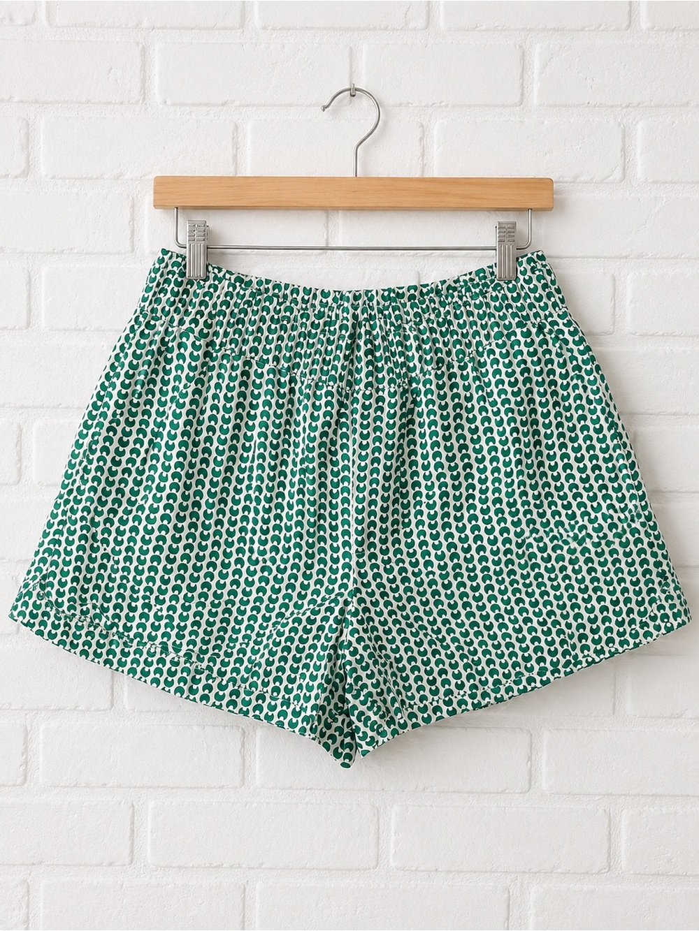 a new day Green Geo-Pattern Shorts with pockets